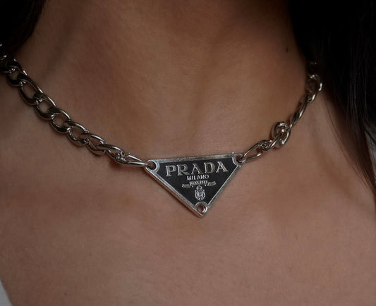 Repurposed Prada Choker Necklace